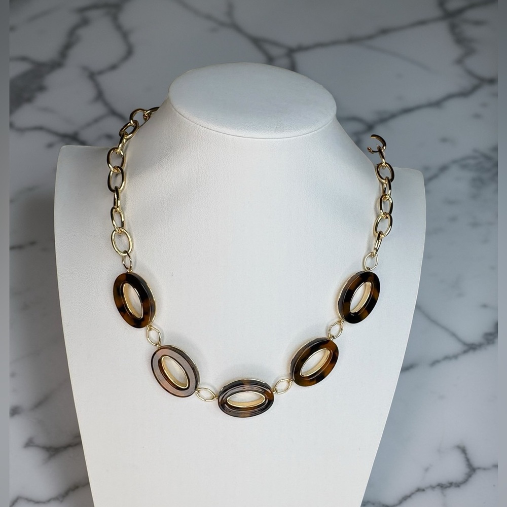 Emberly Gold and Brown Women's Necklace